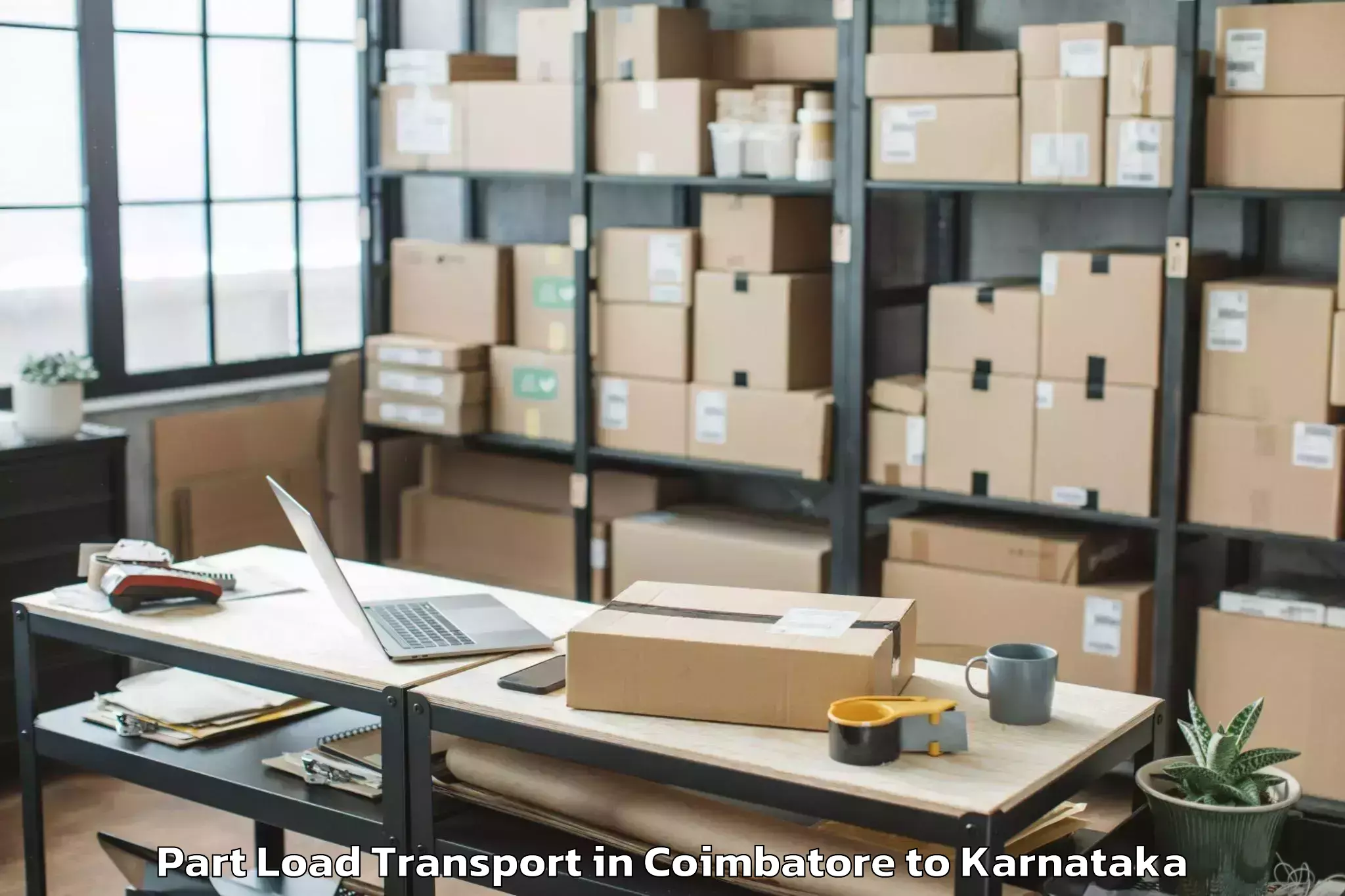 Top Coimbatore to Karkal Part Load Transport Available